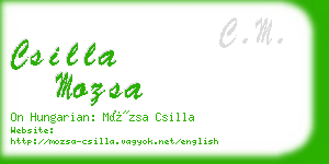 csilla mozsa business card